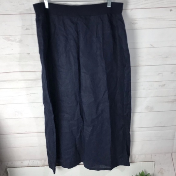 New Talbots 100% linen midi skirt women’s size 0X - Picture 2 of 4